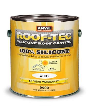 9900 ROOF-TEC 100% High Solids Silicone Moisture Cure Roof Coating 1 Gallon